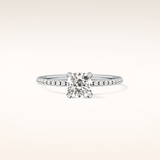 0.95 CT Cushion Shaped Hidden Halo & Pave Moissanite Engagement Ring