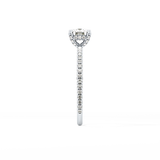 Cushion Hiiden Halo & Pave Lab Grown Diamond Engagement Ring