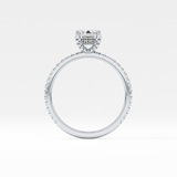 Emerald Hidden Halo & Pave Lab Grown Diamond Engagement Ring