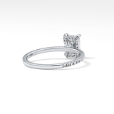 Radiant Hidden Halo & Pave Lab Grown Diamond Engagement Ring