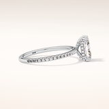 1.21 CT Radiant Shaped Hidden Halo & Pave Moissanite Engagement Ring