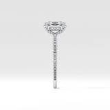 Radiant Hidden Halo & Pave Lab Grown Diamond Engagement Ring