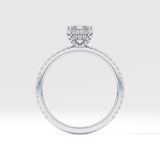 Radiant Hidden Halo & Pave Lab Grown Diamond Engagement Ring