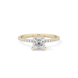 Princess Hidden Halo & Pave Lab Grown Diamond Engagement Ring