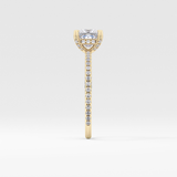Princess Hidden Halo & Pave Lab Grown Diamond Engagement Ring