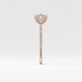 Princess Hidden Halo & Pave Lab Grown Diamond Engagement Ring