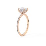 Princess Hidden Halo & Pave Lab Grown Diamond Engagement Ring