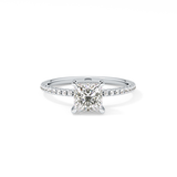Princess Hidden Halo & Pave Lab Grown Diamond Engagement Ring