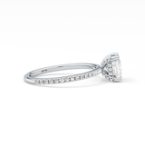 Princess Hidden Halo & Pave Lab Grown Diamond Engagement Ring