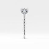 Princess Hidden Halo & Pave Lab Grown Diamond Engagement Ring
