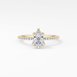 Pear Hidden Halo & Pave Lab Grown Diamond Engagement Ring