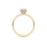 Pear Hidden Halo & Pave Lab Grown Diamond Engagement Ring