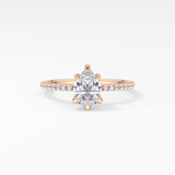 Pear Hidden Halo & Pave Lab Grown Diamond Engagement Ring