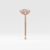 Pear Hidden Halo & Pave Lab Grown Diamond Engagement Ring