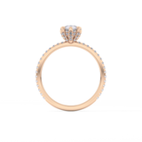 Pear Hidden Halo & Pave Lab Grown Diamond Engagement Ring
