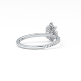 Pear Hidden Halo & Pave Lab Grown Diamond Engagement Ring