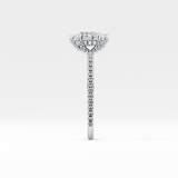 Pear Hidden Halo & Pave Lab Grown Diamond Engagement Ring