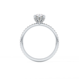 Pear Hidden Halo & Pave Lab Grown Diamond Engagement Ring