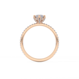 Marquise Halo & Pave Lab Grown Diamond Engagement Ring