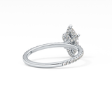 Marquise Halo & Pave Lab Grown Diamond Engagement Ring