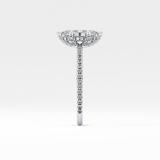 Marquise Halo & Pave Lab Grown Diamond Engagement Ring