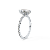 Marquise Halo & Pave Lab Grown Diamond Engagement Ring