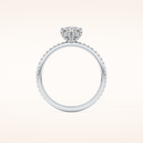 0.82 CT Marquise Shaped Hidden Halo & Pave Moissanite Engagement Ring