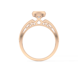 Round Bezel & Channel Pave Lab Grown Diamond Engagement Ring