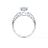 Round Bezel & Channel Pave Lab Grown Diamond Engagement Ring
