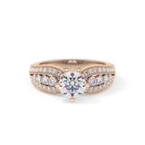 Round Pave Lab Grown Diamond Engagement Ring