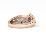 Round Pave Lab Grown Diamond Engagement Ring