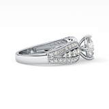 Round Pave Lab Grown Diamond Engagement Ring