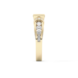 Round Channel Pave Lab Grown Diamond Engagement Ring