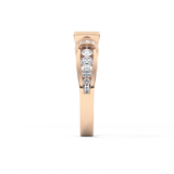 Round Channel Pave Lab Grown Diamond Engagement Ring