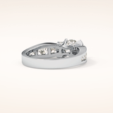 1.02 CT Round Shaped Pave Moissanite Engagement Ring