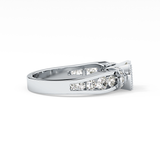 Round Channel Pave Lab Grown Diamond Engagement Ring