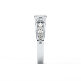 Round Channel Pave Lab Grown Diamond Engagement Ring