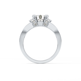 Round Channel Pave Lab Grown Diamond Engagement Ring