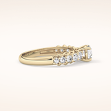 0.54 CT Round Shaped Pave Moissanite Engagement Ring