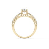 Round Pave Lab Grown Diamond Engagement Ring