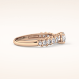 0.54 CT Round Shaped Pave Moissanite Engagement Ring