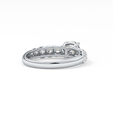 Round Pave Lab Grown Diamond Engagement Ring