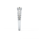 Round Pave Lab Grown Diamond Engagement Ring