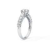 Round Pave Lab Grown Diamond Engagement Ring