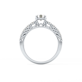 Round Pave Lab Grown Diamond Engagement Ring