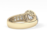 Round Halo & Double Pave Lab Grown Diamond Engagement Ring