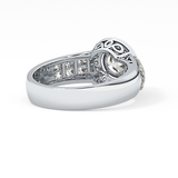 Round Halo & Double Pave Lab Grown Diamond Engagement Ring