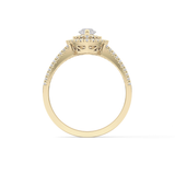Marquise Double Halo & Pave Lab Grown Diamond Engagement Ring