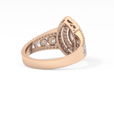 Marquise Double Halo & Pave Lab Grown Diamond Engagement Ring