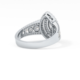 Marquise Double Halo & Pave Lab Grown Diamond Engagement Ring